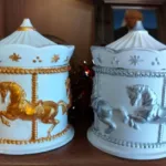 Роспись гипсовой шкатулки "Карусель"